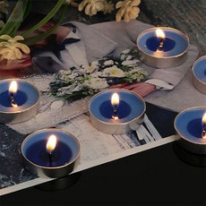 이프로컬렉션 원형 티라이트 50p 블루 예쁜감성인테리어