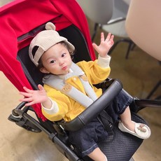 코코아돌 고정형 유모차 벨트커버 아기 식탁 의자벨트 겸용, 멜란지(2P)고정형, 1세트