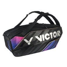 VICTOR 勝利 BR9213 網球包 6支裝 羽球拍包, CJ黑/自由紫, 1個