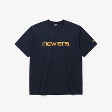 정품 뉴에라 워드마크 로고 베이직 티셔츠 네이비 15147489