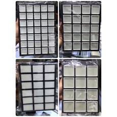 彩雅寶石精品 寶石收納盒托盤, 3*3套組白色, 白色