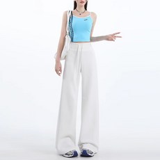 HA.M 여성 바지 편안한 밴드 부츠컷 롱기장 트레이닝 팬츠