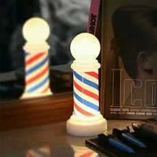 미용실 싸인볼 테이블 LED등 이발소 소형 감성 스탠드램프 헤어 살롱 클래식 삼색등 조명, A. VIC 전문 이발소 접수대 미니 LED