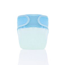 嬰兒可洗布尿褲 防水透氣尿布兜 寶寶尿布褲, 湖藍,L（12~24個月）, 1個