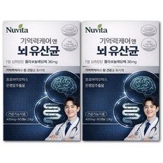 장 뇌 유산균 복합물 식약청인증 / 12개 구매시 유산균nk4146 증정, 2개, 60정