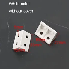 플라스틱 코너 브래킷 직각 고정 목재 옷장 가구 흰색 크림색 흰색 검정 갈색 투명 20 개, 05 27x33x15mm