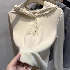 이서어패럴 겨울 레이스 후드티셔츠 8201