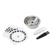 Vertuoline Next 머신용 재사용 캡슐 어댑터 네스프레소 커피 포드와 호환 가능 40ml, Silver 40ml, 1개