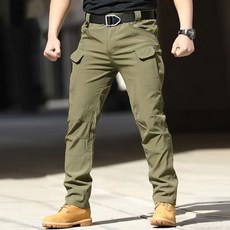 히트세븐 스판 전술바지 택티컬 일자 카고 작업복 카고 팬츠 빅사이즈 IX771, 카키