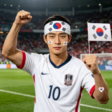 2종 세트 태극기 반다나 스포츠 헤드밴드 땀흡수 속건 다용도 헤어밴드 런닝 등산 축구 농구 야구 스포츠 경기용