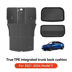 YZ 테슬라 바닥 매트 모델 Y 3 하이랜드 자동차 트렁크 TPE 방수 미끄럼 방지 세트 라이너, 중국, 7. 모델Y 21-24