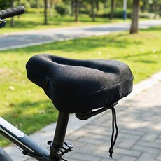 해비토리 자전거 안장 쿠션 실리콘 실내외 겸용, 1개, 블랙