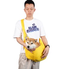 반려동물 외출용 겨울 보온 고양이 가방 애견인 크로스 펫백 LNN25120634 21, 1개, 옐로