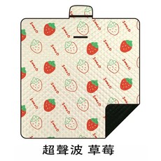 中壢24H出貨 加厚超高品質 超聲波野餐墊/附發票/可愛防水墊/遊戲墊/沙灘墊/親子戶外郊遊必備 多款可挑, 草莓,300*200CM