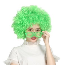 도매파티 점보 뽀글이 가발-파티 파마 코믹 노래방, 9.점보 초록색
