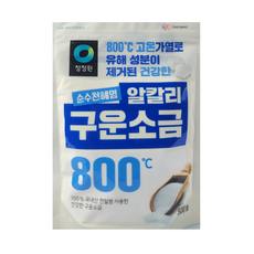 청정원 순수천혜염 알칼리 구운소금, 500g, 4개