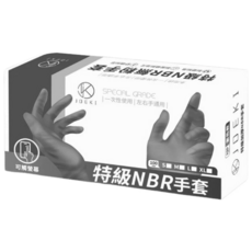 JOEKI NBR無粉手套100入 一次性手套 塑膠手套 餐飲清潔實驗適用, 黑色, M, 1個