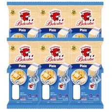 래핑카우 벨큐브 치즈 24큐브 125g 플레인 6개