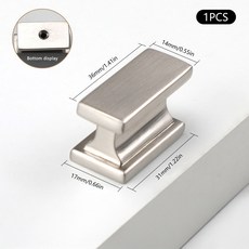 2PCS 사각형 캐비닛 도어 교체 가구 옷장 은색 핸들 손잡이 서랍 하드웨어 금속 검정, 1Pcs 2