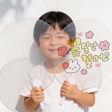 미술샘 DIY 투명 대왕 부채, 단품, 단품