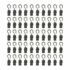 룸앤무드 커튼 레일 고리집게 네트망 다용도, 50개, 메탈