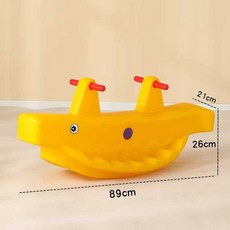 유아 3인용 2인용 플라스틱 시소 실내 야외 놀이 흔들, 1개, 2인용시소/옐로우/아웃도어내구성