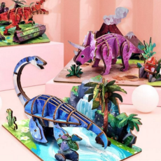 어린이 우드 공룡 퍼즐 만들기 공룡 입체 퍼즐 조립 키트, 스테고사우루스