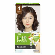 美吾髮 植優護髮染髮霜(灰白髮適用) 滋潤保濕, 1個, 4自然淺棕