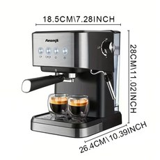 Aeomjk國內可用艾摩客研磨一體常溫冷萃打奶泡意式半自動咖啡機CM5540, 1個, 3010黑色110-120V【國內可用】:1個