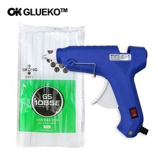 글루코 GK_50S 대형 글루건 50W 11mm + 오공 핫멜트 GS1085E 글루건 스틱, 1개