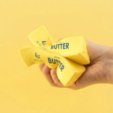 이지유 버터 말랑이 버터스틱 스퀴시 스트레스해소 힐링볼 장난감, 1개, 옐로우