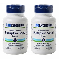LIFE EXTENSION 水溶性南瓜籽萃取素食膠囊, 60顆, 2罐