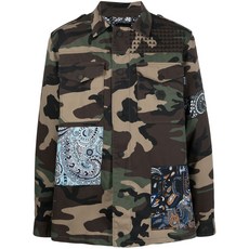 필립플레인 카무플라주 프린트 페이즐리 패치 재킷