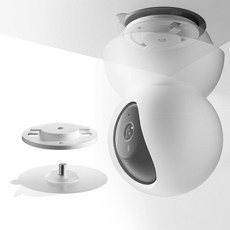 링 카메라 및 베이비 모니터 마운트용 보안 벽 마운트 Tapo C200/C210/C220/C230에 적합 및 모든 바닥에는 1/4 너트 카메라가 있음 드릴 없음 나사 없음, White