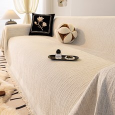 2026新款四季通用奶油風沙發蓋布巾雪尼爾防貓抓萬能全包套罩蓋毯霧序奶白【軟糯雪尼爾四季通用】180*460cm, 1件, 霧序奶白【軟糯雪尼爾四季通用】