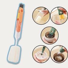 에이라홈 5in1 멀티 텀블러 세척솔 실리콘 브러쉬, 1개, Orange