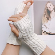 따뜻한 암워머 니트 꽈배기 반장갑 겨울팔토시 방한 남녀공용 손등토시 손워머 패션토시 암토시 여성암워머
