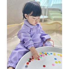 오보기 국산 아기 유아 전신 미술가운 방수가운 아트플레잉수트, 라벤더