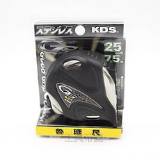 日本 KDS 鋼捲尺 7.5米*25mm 雙面刻度, 1個, 魯班GGS25-75-3