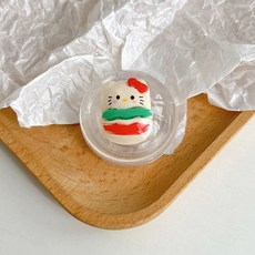 [럭키딥] 반구 탈부착 톡 마그네틱 소스 스마트톡 잼, B. 크리스탈볼 받침대 햄버거