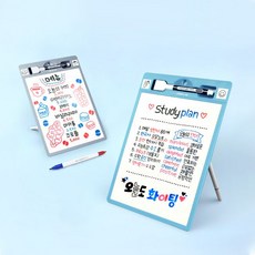 이젤 A4 화이트 보드, 블루