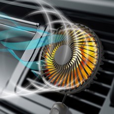 아임커머스 USB 차량용 에어 서큘레이터, UMCAR-FAN24, 블랙