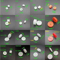 액세서리 95MM 보어 소프트 조리개 구멍 5PCS 플라스틱 바퀴 MULT 도르래 모델 2A 모터 45MM 2MM 하드 5MM 10PCS, 62AX10Pcs