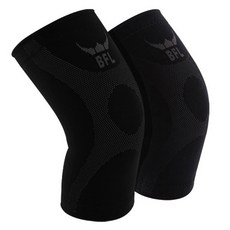 BFL 고탄력 무릎보호대 아웃도어 스포츠 입체 압박 관절보호 2P, 블랙, 1세트