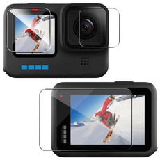 고프로12 / 11 / 10 / 9 강화유리 액정필름 (전면 후면 렌즈 보호세트), 1개