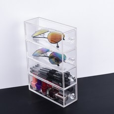 아크릴 안경 보관함 선글라스 정리함 디스플레이함, 1개, D_신형 4칸 수납함