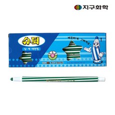 지구화학 슈퍼 색연필 낱색 초록 12p, 1개, 1색