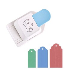 태그 라벨 모양펀치 3 in 1 캘리그라피 북마크 만들기, 1개