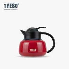 TYESO南瓜保溫壺 304不鏽鋼大容量保溫瓶 家用手提一鍵按壓熱水壺, 1個, 紅色 600ml