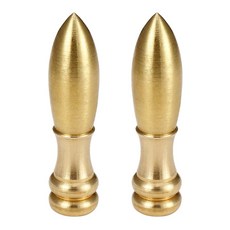 Uxcell 2피스 M6 스레드 솔리드 황동 손잡이 램프 쉐이드 파이널 장식 액세서리 5.1cm 2인치 높이 175881, Uxcell 2피스 M6 스레드 솔리드 황동 손잡이 램